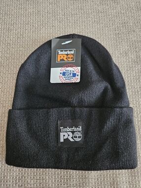 Timberland Pro Watch TB0A1V98015 Cap Men's One Size Black Rib Knit Cuffed - New